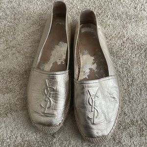 YSL espadrille gold